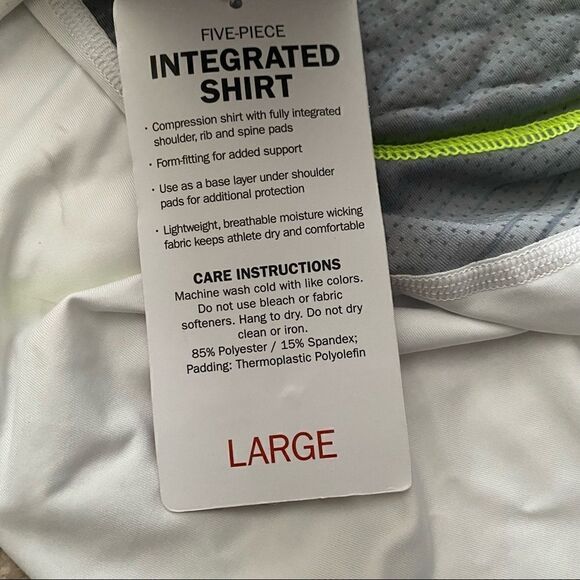 RiddellâPower Adult Five Piece IntegratedâShirtâSzâLargeâFootballâđâNWT - Picture 8 of 10